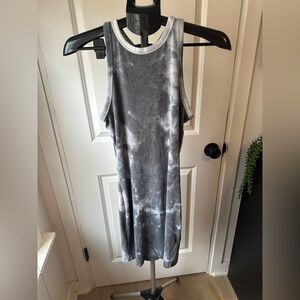 So Women’s Grey Tie Dye Tank Too Dress Size M
